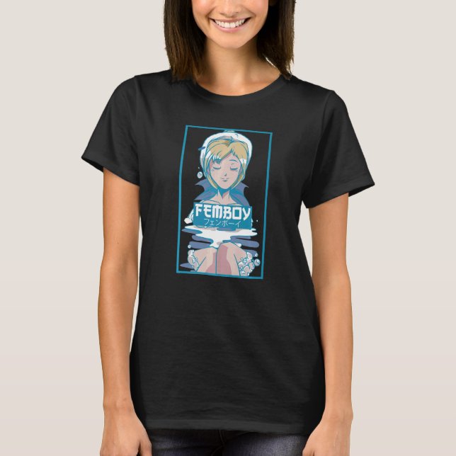 Camiseta Mens Femboy Vaporwave Aestética Femboy (Frente)