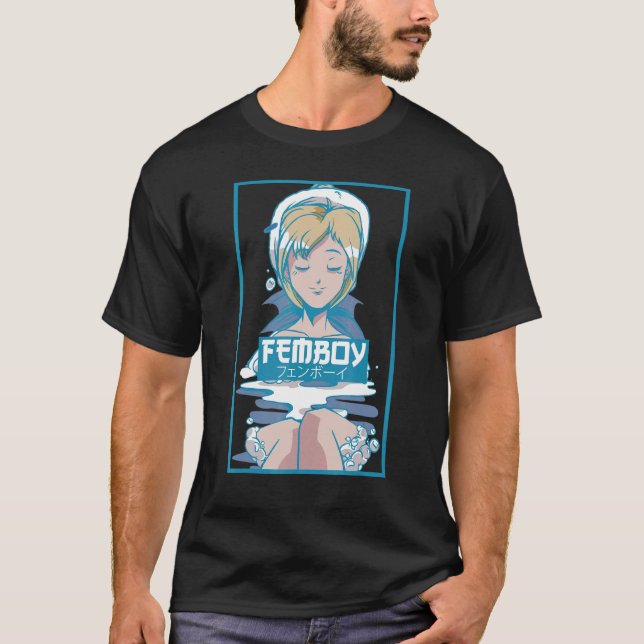 Camiseta Mens Femboy Vaporwave Aestética Femboy (Frente)