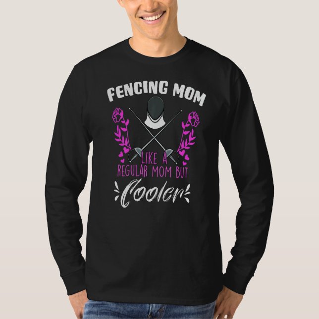 Camiseta Mens Fencer - Mãe Dia de as mães de esgrima (Frente)