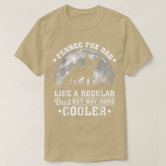 Camiseta Mens Fennec Fox Pai Como Um Pai Regular Fennec Fox (Frente do Design)