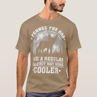 Camiseta Mens Fennec Fox Pai Como Um Pai Regular Fennec Fox