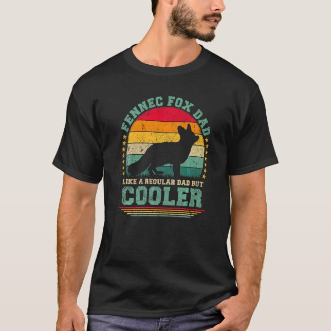 Camiseta Mens Fennec Fox Pai Como Um Pai Regular Mas Mais F (Frente)