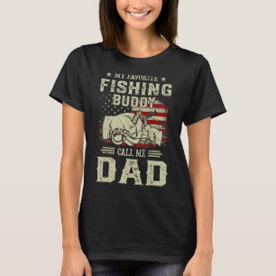 Camiseta Mens Fisher Dia de os pais Meu Amigo De Pesca Favo