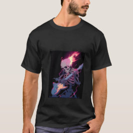 Camiseta men's flaming rock skeleton