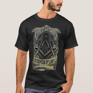 Camiseta Mens FREEMASON 3 GRAUS DE IRMANDADE LUMINOSA DE