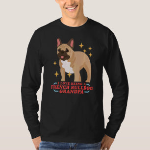 Camiseta Mens French Bulldog Avô Dog Proprietário do Bulld 