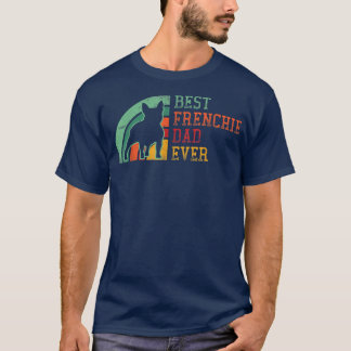Camiseta Mens French Bulldog pet owner PAI retro distration