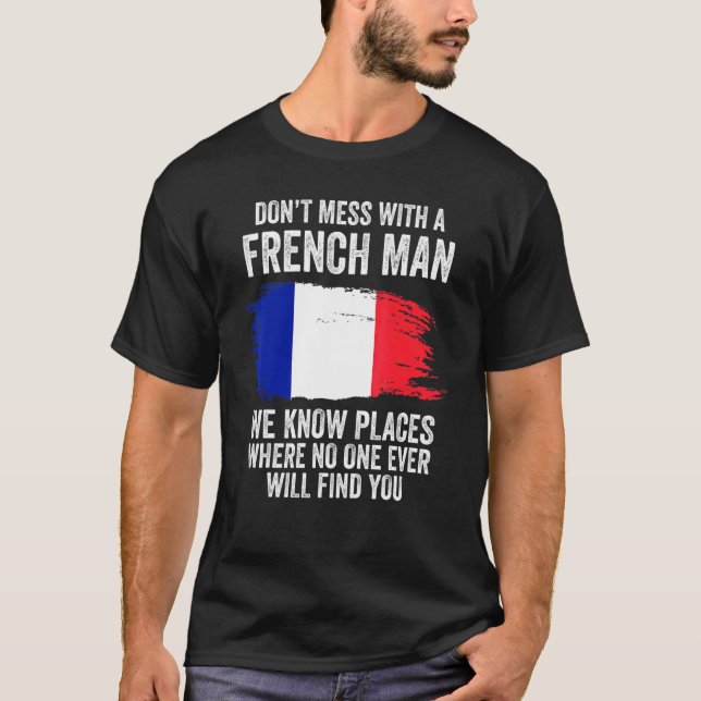 Camiseta Mens French Flag França (Frente)