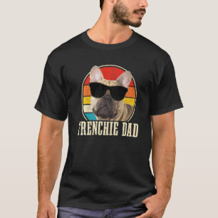 Camiseta Mens Frenchie Pai francês Bolldog Vintage Sunglass