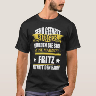 Camiseta Mens Fritz Aniversário Fritz Betritz Den Raum
