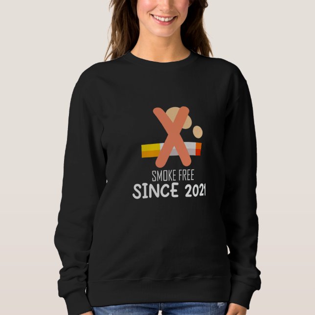 Camiseta Mens Fumar Livre Desde 2021 Deixar De Fumar Não Fu (Frente)