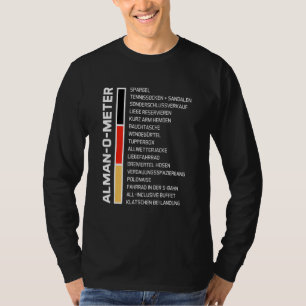Camiseta Mens Fun Alman O Meter Para Verdadeiros Almanos