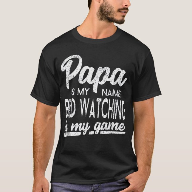 Camiseta Mens Funny Bird Watching Papa Gift (Frente)