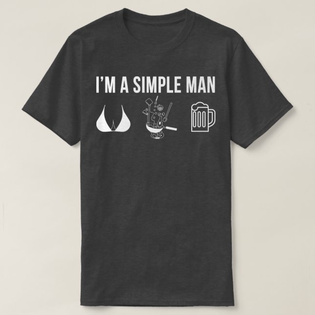 Camiseta mens funny cooking chef cook hobby simple man 517  (Frente do Design)