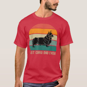 Camiseta Mens Funny Corgi Dad Ever Daddy quote Retro Vintag