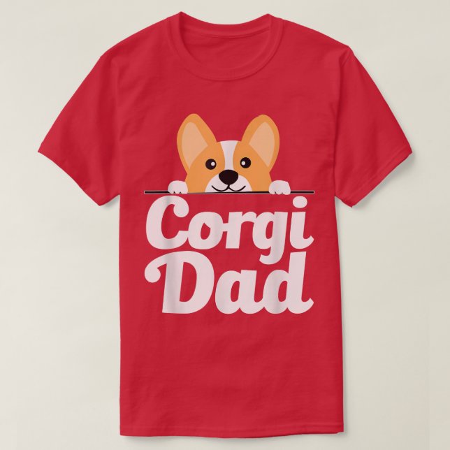 Camiseta Mens Funny Corgi Dog Lover Corgi Dad  (Frente do Design)