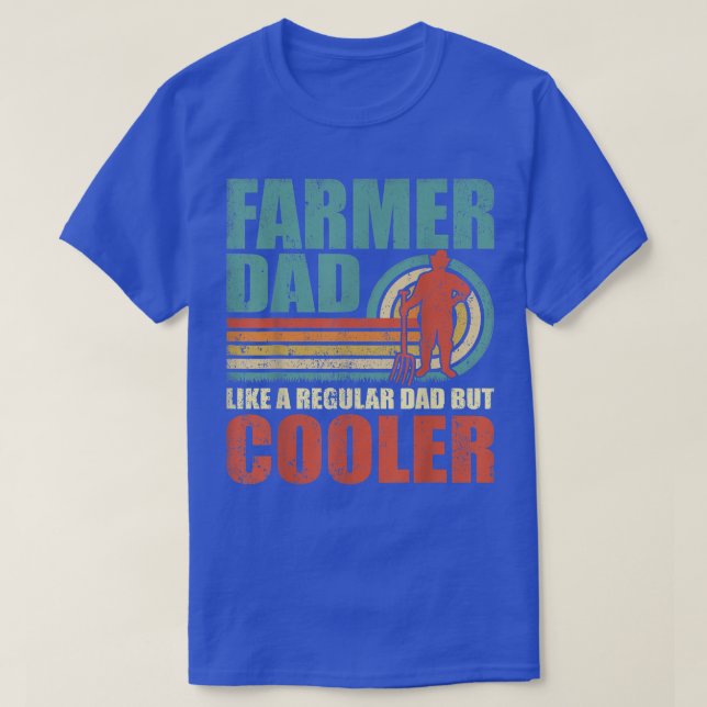 Camiseta Mens Funny Farmer Dad Like A Regular Dad But Coole (Frente do Design)