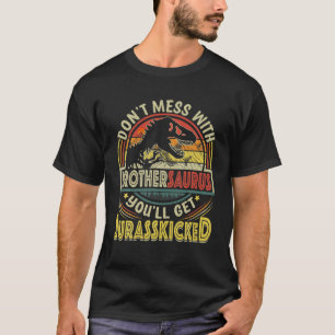 Camiseta Mens Funny Irmão Rex Saurus Dia de os pais Christm