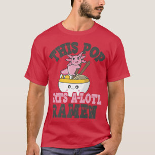 Camiseta Mens Funny Ramen Loving Pop Cute Axolotl Comendo R