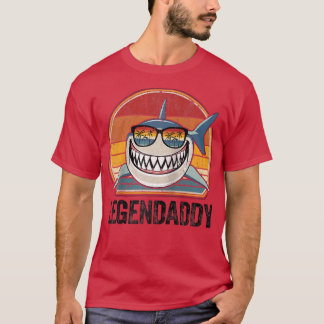 Camiseta Mens Funny Shark Tee Retro Legendaddy Pai Presente