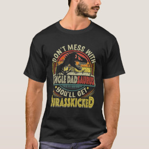 Camiseta Mens Funny Single Dad Rex Saurus Father's Day Chri