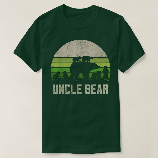 Camiseta Mens Funny Uncle Bear Shirts From Niece & Nephew,  (Frente do Design)