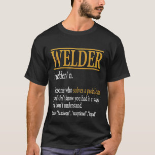Camiseta Mens Funny Welder Definition Aniversário Ou Natal