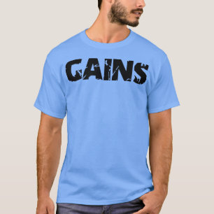 Camiseta Mens GAINS Malhação Gym Workout Bodybuilding Motiv