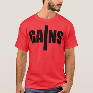 Camiseta Mens GAINS Malhação Gym Workout Bodybuilding Motiv