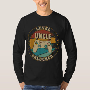 Camiseta Mens Gamer Novo Tio Pai Mãe Bebê Pré-Anúncio