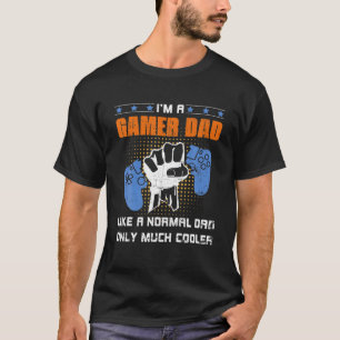 Camiseta Mens Gamer Pai Como Um Jogo De Vídeo De Pai Normal