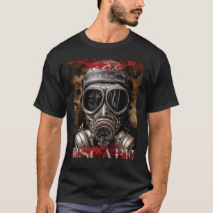 Camiseta Mens Gás Máscara Escapar Coleção Militar de Street