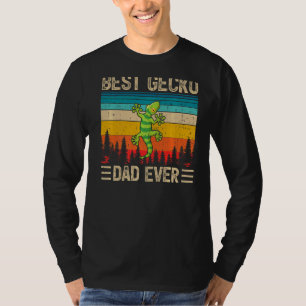 Camiseta Mens Gecko Vintage Melhor Pai de Gecko Alguma Vez