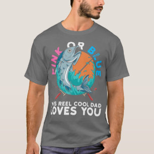 Camiseta Mens Gender Reveal Party Design for a Fishing Dad