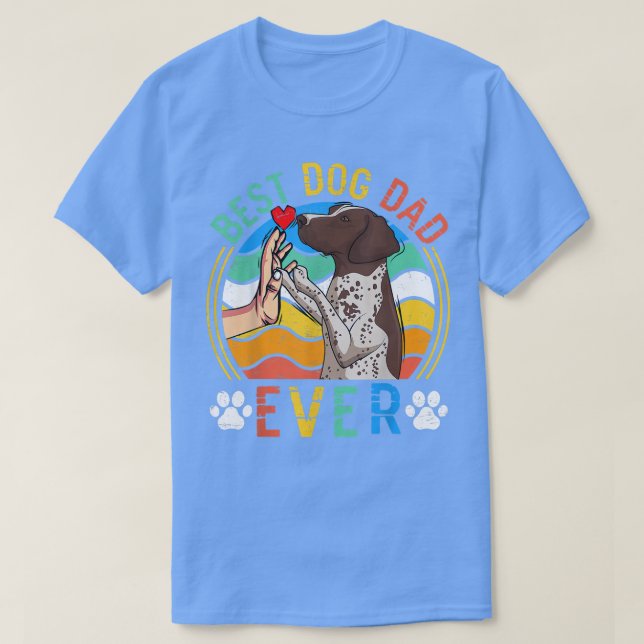 Camiseta Mens German Shorthaired Pointer Best Dog Dad Ever  (Frente do Design)