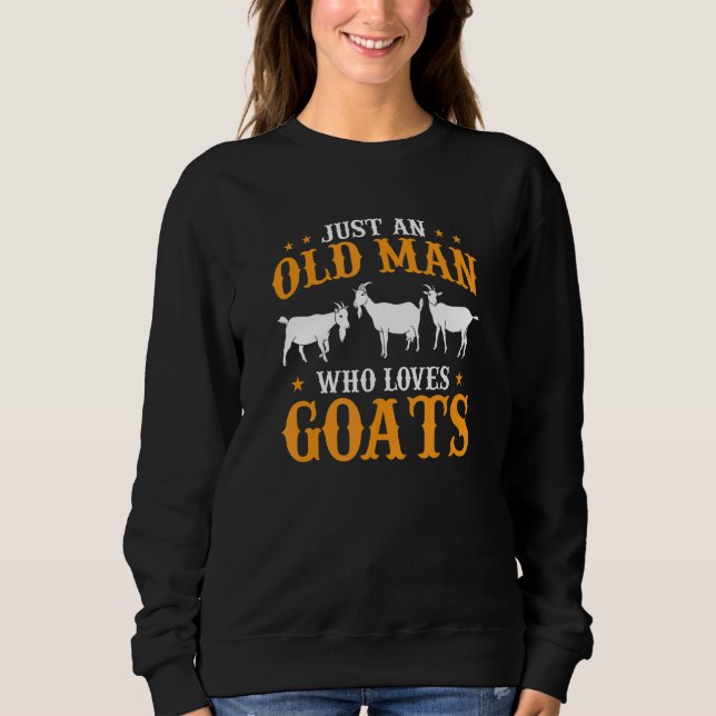 Camiseta Mens Goat Farmer Just An Old Man Who Loves Goats (Frente)