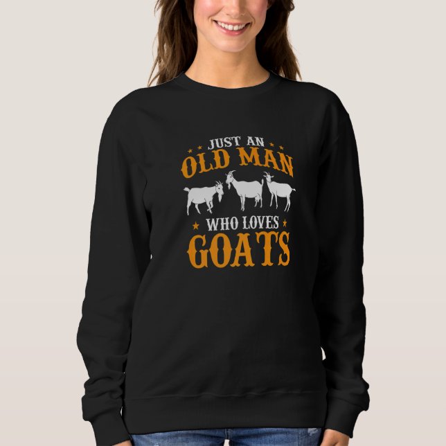 Camiseta Mens Goat Farmer Just An Old Man Who Loves Goats   (Frente)