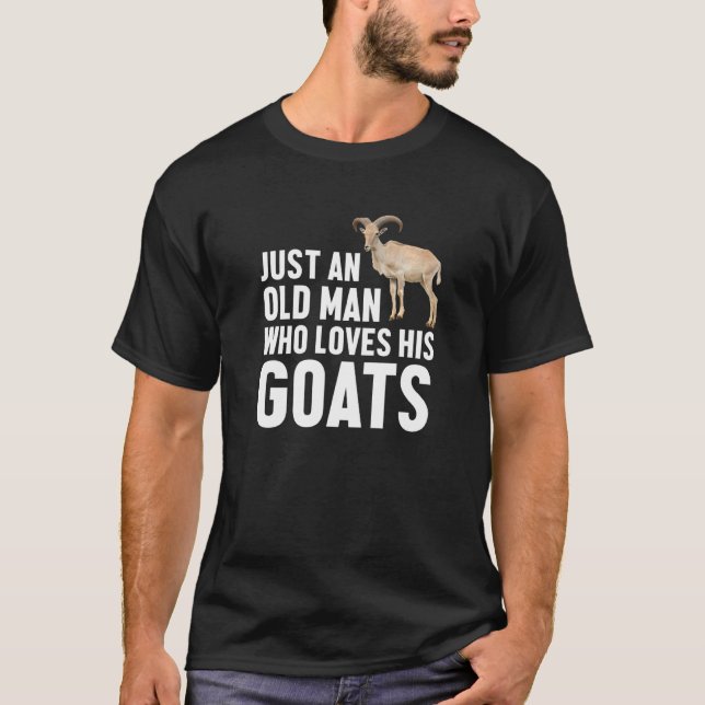 Camiseta Mens Goat Farmer Just An Old Man Who Loves His Goa (Frente)