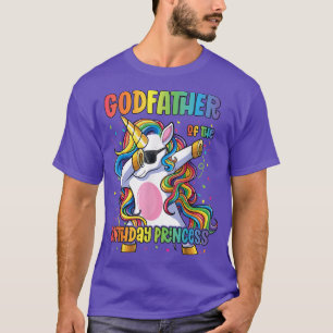 Camiseta Mens Goddad da Princesa de Aniversário, Dabbing Un