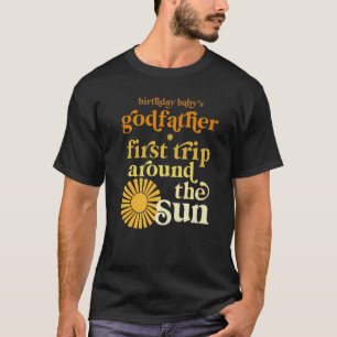 Camiseta Mens Goddad Primeira Viagem Ao Redor Do Sol Aniver