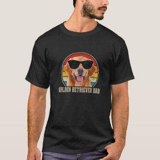 Camiseta Mens Golden Retriever Dad Funny Dog Owner Sunglass