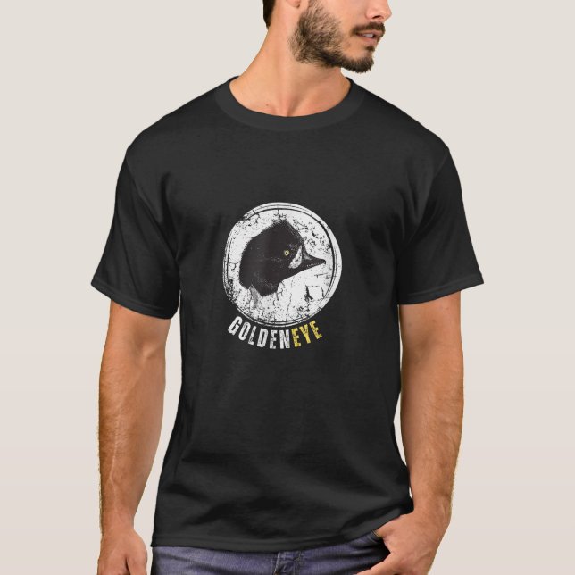 Camiseta Mens Goldeneye Duck caçando mergulho (Frente)