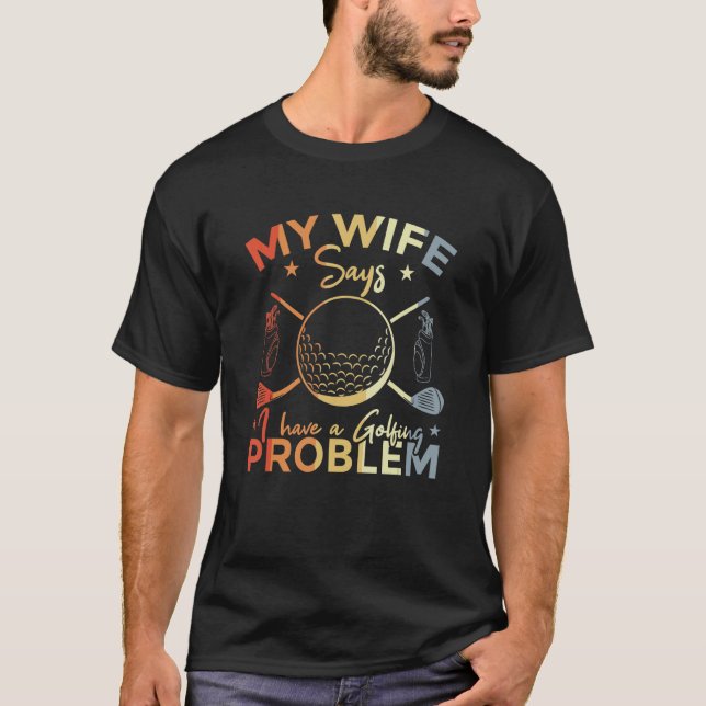 Camiseta Mens Golf Cotação Golf Player Piada Golfe Marido (Frente)
