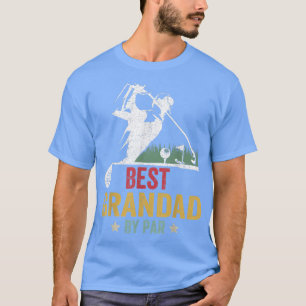 Camiseta Mens Golf Melhor Avô Por Par Pai Golfer Padre