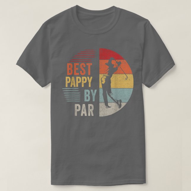 Camiseta Mens Golf Melhor Pappy Do Par Vovô Golfer Padre (Frente do Design)
