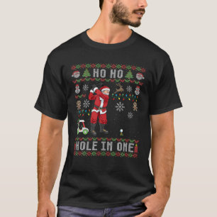 Camiseta Mens Golf Ugly Christmas Ho Ho Hole Em One Geschen