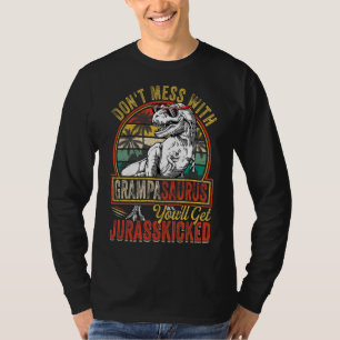 Camiseta Mens Grampa Rex Saurus Dia de os pais Din de Natal