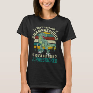 Camiseta Mens Grampa Rex Saurus Dinossauros Família Corresp