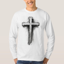Camiseta Men's Graphic Christian Cross Long Sleeve Tee 