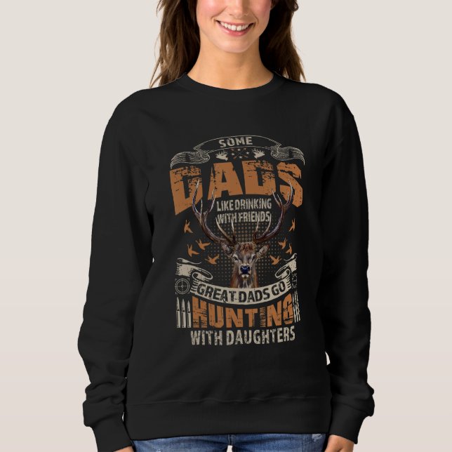 Camiseta Mens Great Dads Go Hunting With Daughters Funny Hu (Frente)
